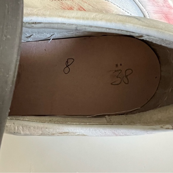 The Editor White/Multi Color Paint Brush Strokes Slip On Sneaker. Sz 8 (Eur 38) - Picture 9 of 10